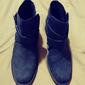 born blue suede boots